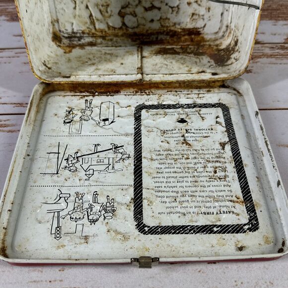 CRACKER JACK metal LUNCHBOX & THERMOS vintage ALLADIN - Picture 3 of 7